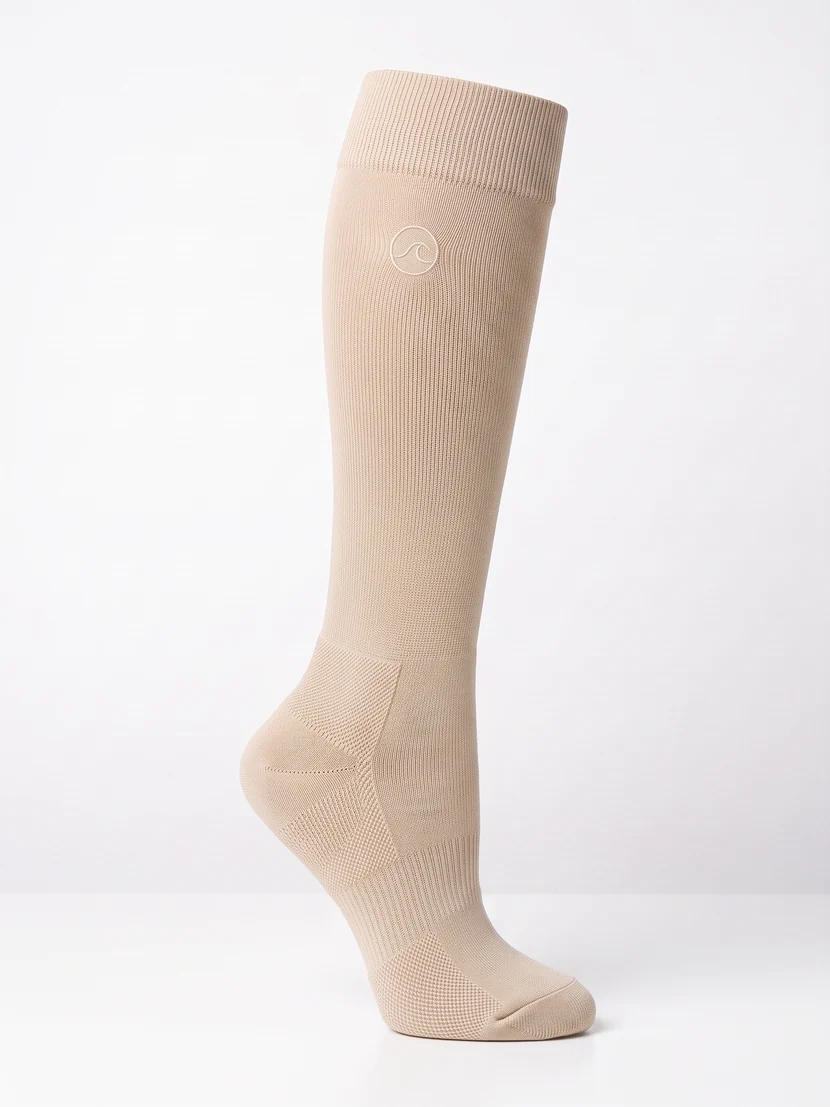 Calcetín de equitación beige
