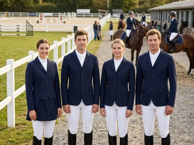 Equipo de un club con la misma chaqueta de concurso