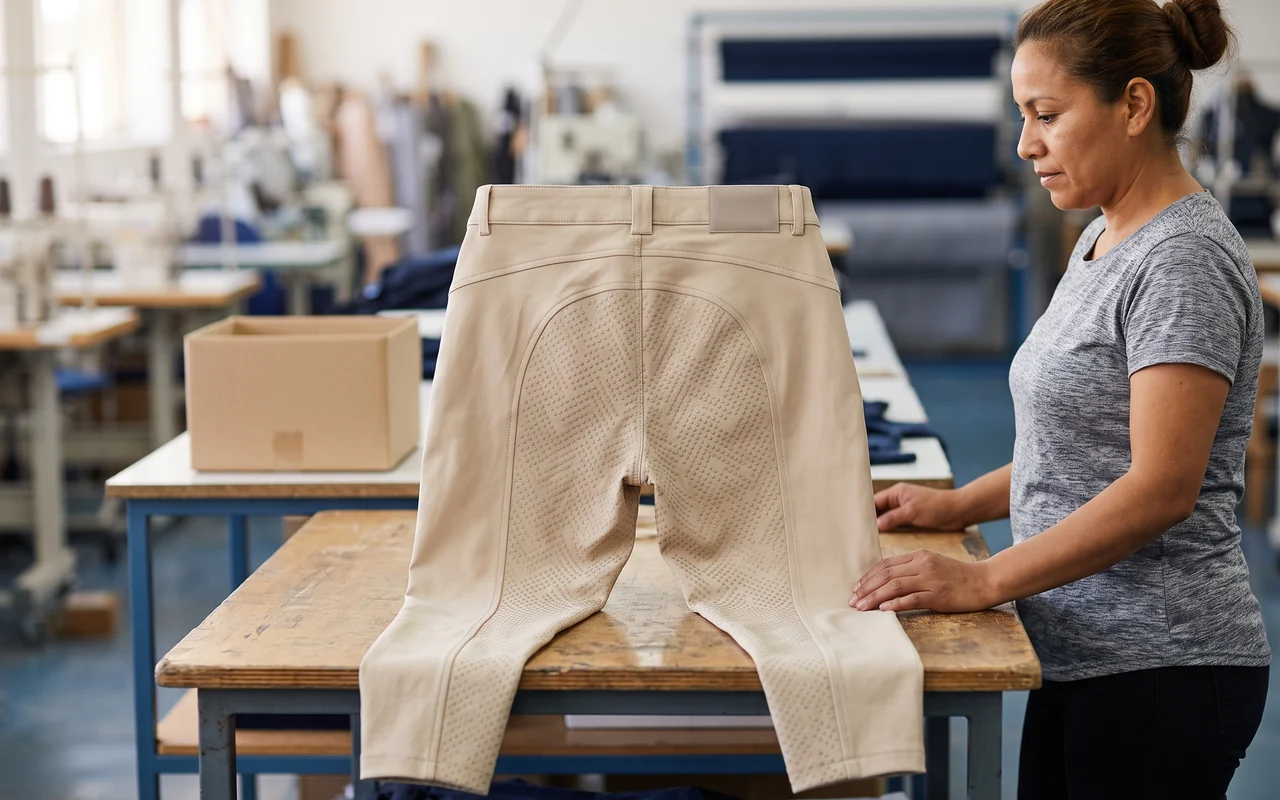 Pantalón de montar con grip de silicona en culera completa