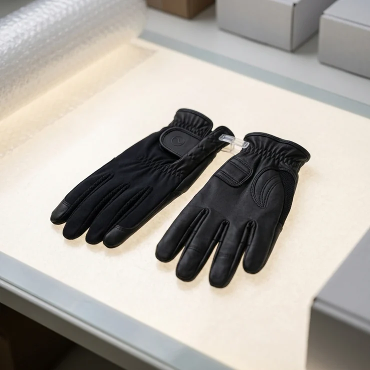 Par de guantes unido con un clip