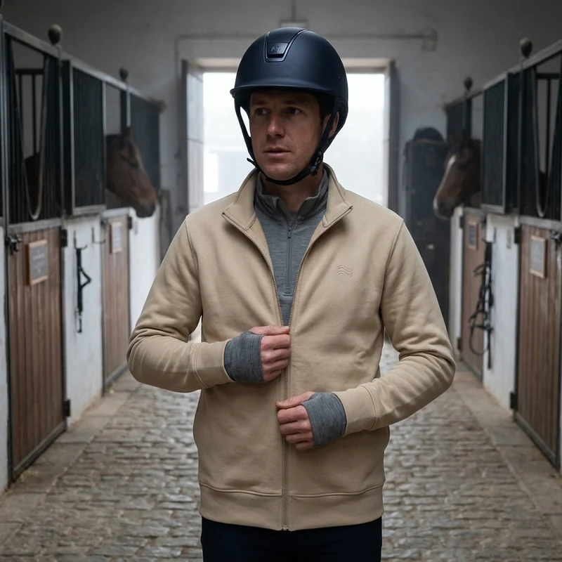 Capa intermedia: sudadera con cremallera completa