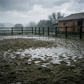 Lluvia sobre la pista