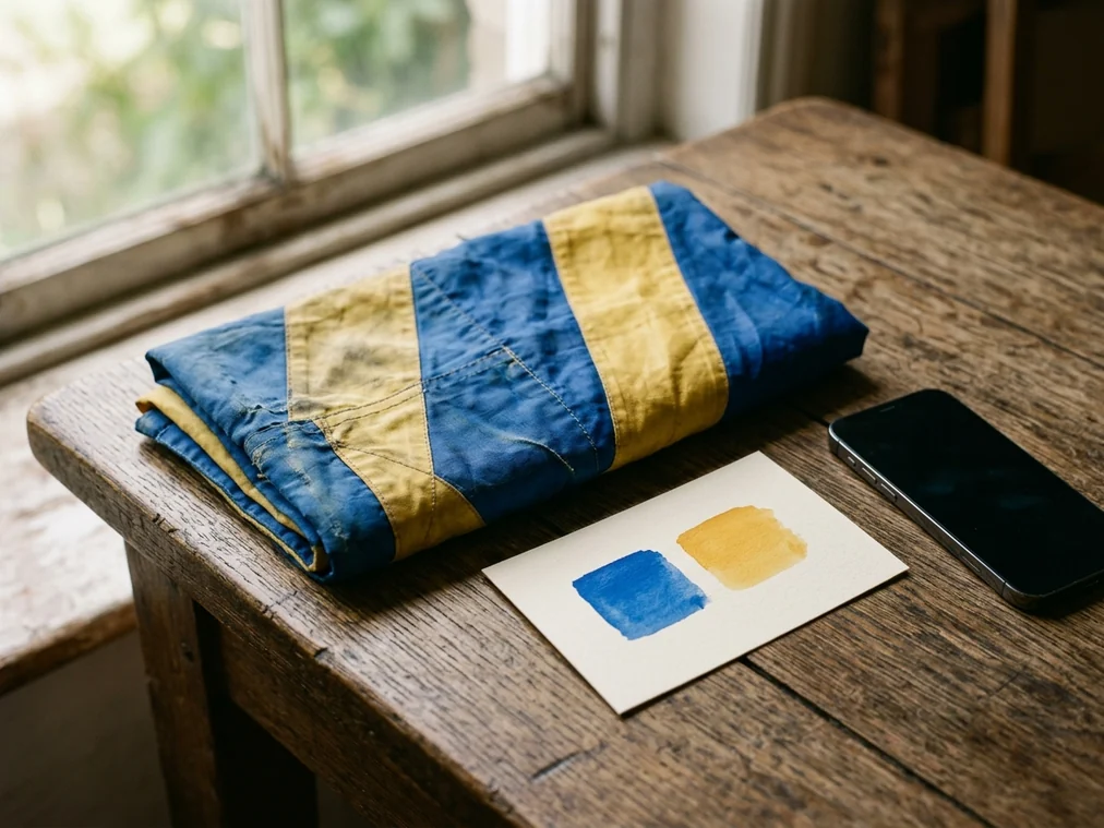 Chaquetilla antigua y descripción de colores preparadas para la solicitud