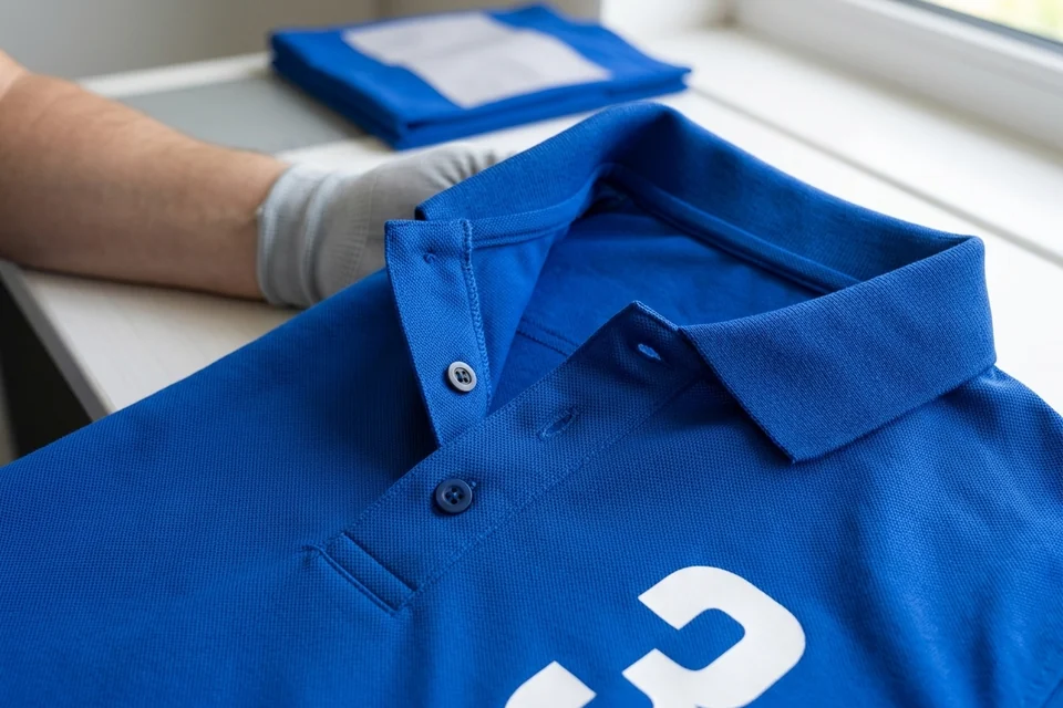 Cuello polo con tapeta de la camiseta de juego