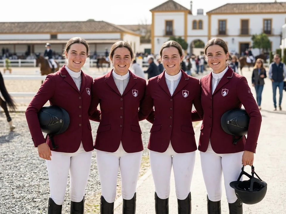 Equipo de competición con la chaqueta del club